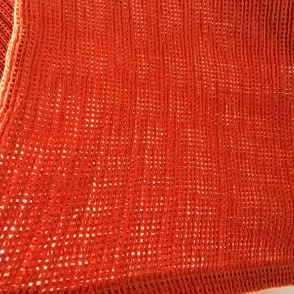 🛍 Chico’s Orange Mesh Top Size 2 - Picture 4 of 4